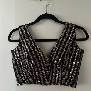 Lehenga blouse - navy